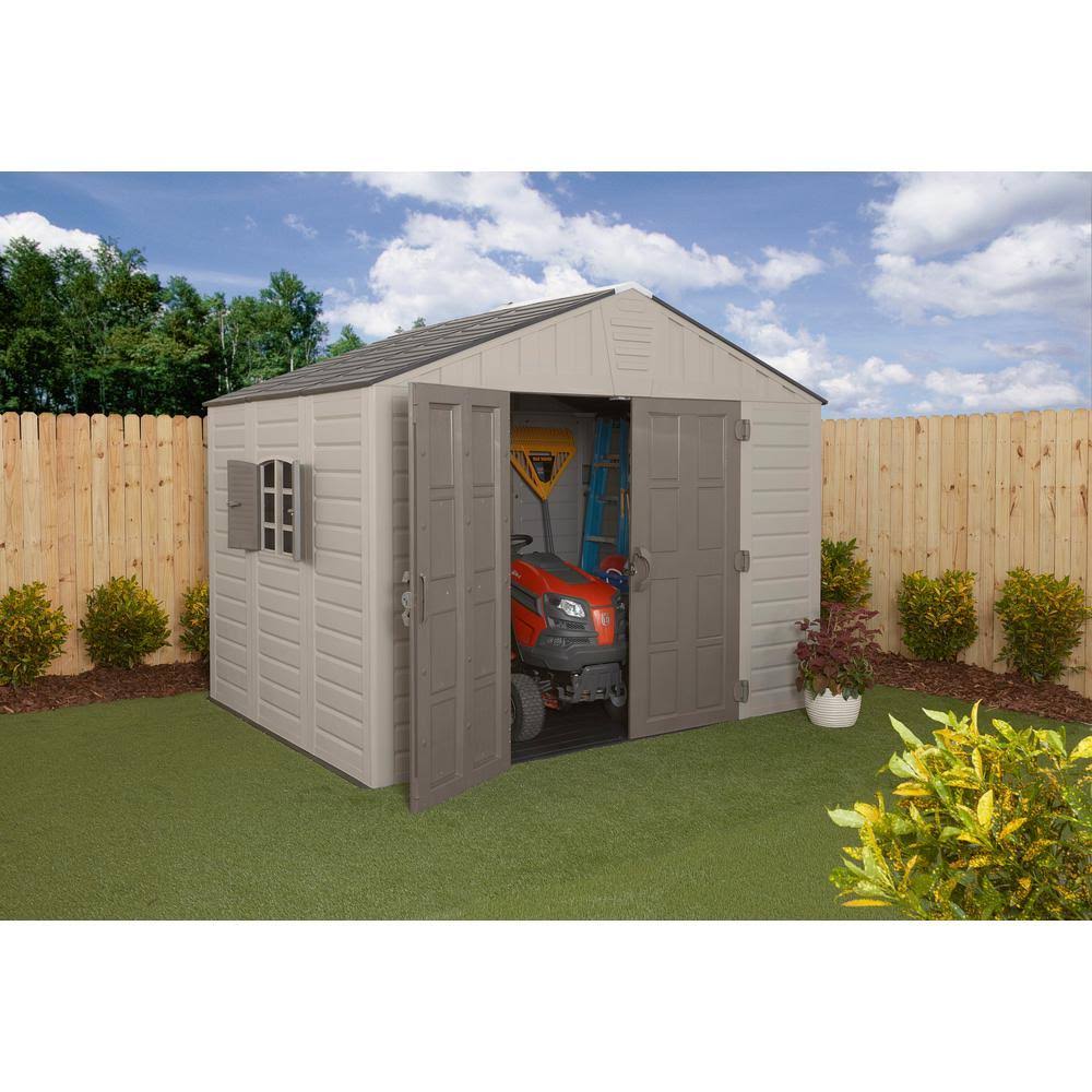 US Leisure 10 ft. x 8 ft. Keter Stronghold Resin Storage Shed - Image 4