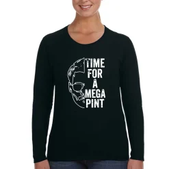 XtraFly Apparel Women’s Time for Mega Pint Long Sleeve Shirt, Johnny Depp T-Shirt, Amber Heard
